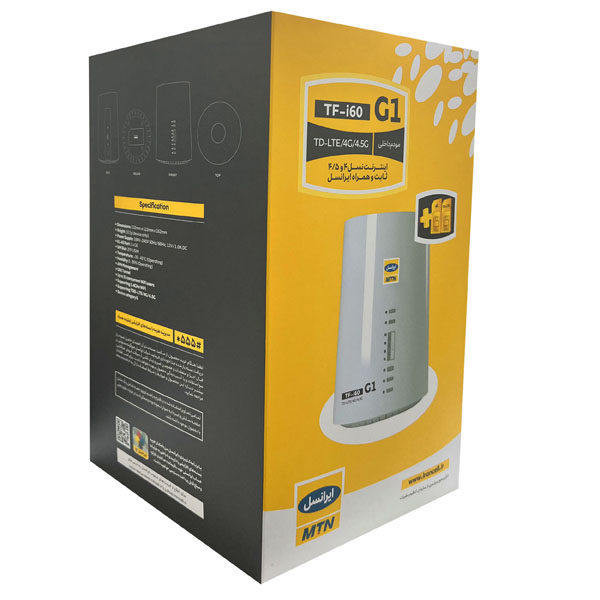 مودم 4.5G ایرانسل مدل TF-i60 G1 به همراه 50 گیگابایت اینترنت 1ماهه+سیمکارت مخصوص TDLTE