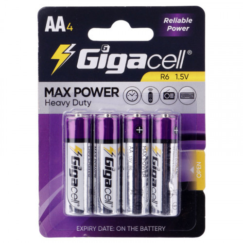 باتری چهارتایی قلمی گیگاسل Max Power Heavy Duty R6