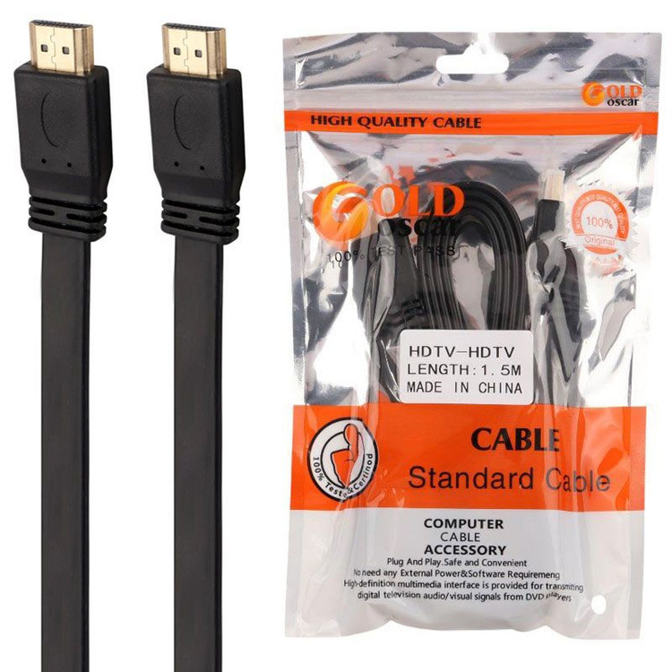 کابل HDMI گلد اسکار Gold Oscar طول 1.5 متر فلتFlat