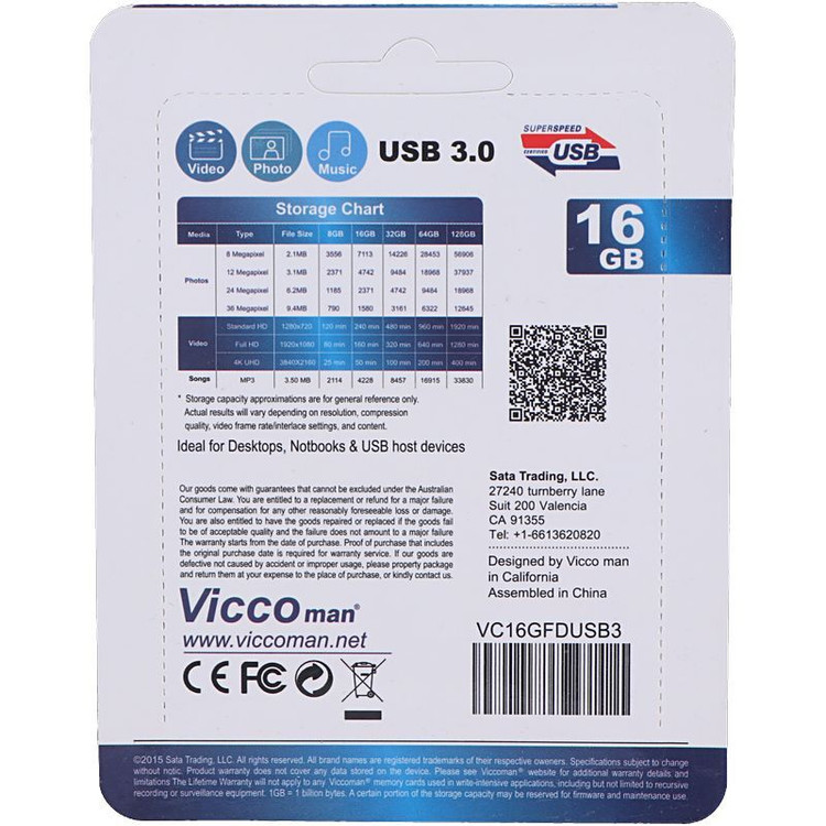 فلش 16 گیگ ویکومن Vicco Man VC341 USB3.0