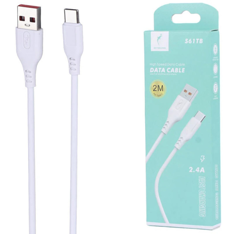کابل تایپ سی فست شارژ 2.4 آمپر اسکای دلفین S61TB طول 2 متر