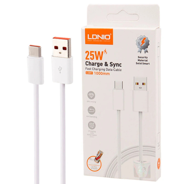 کابل تایپ سی فست شارژ Ldnio LS891 25W 1m