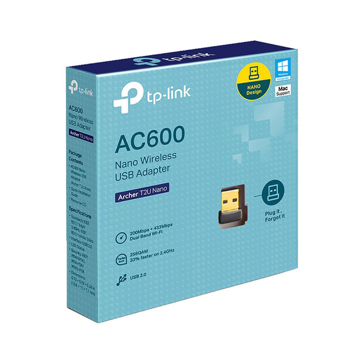 کارت شبکه USB تی پی-لینک مدل TP-Link َAC600 Archer T2U Nano