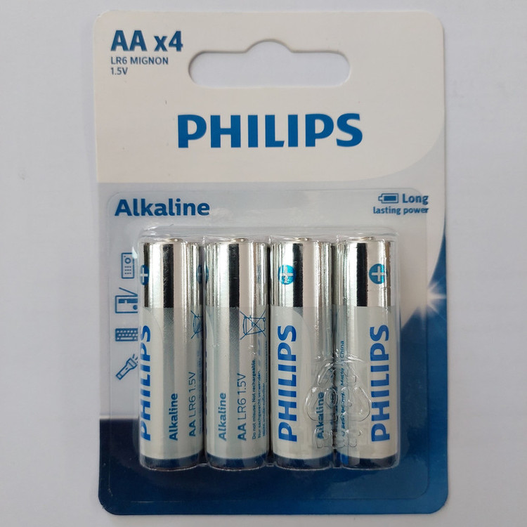 باتری قلمی فیلیپس مدل Alkaline LR6A4B/40 بسته چهار عددی