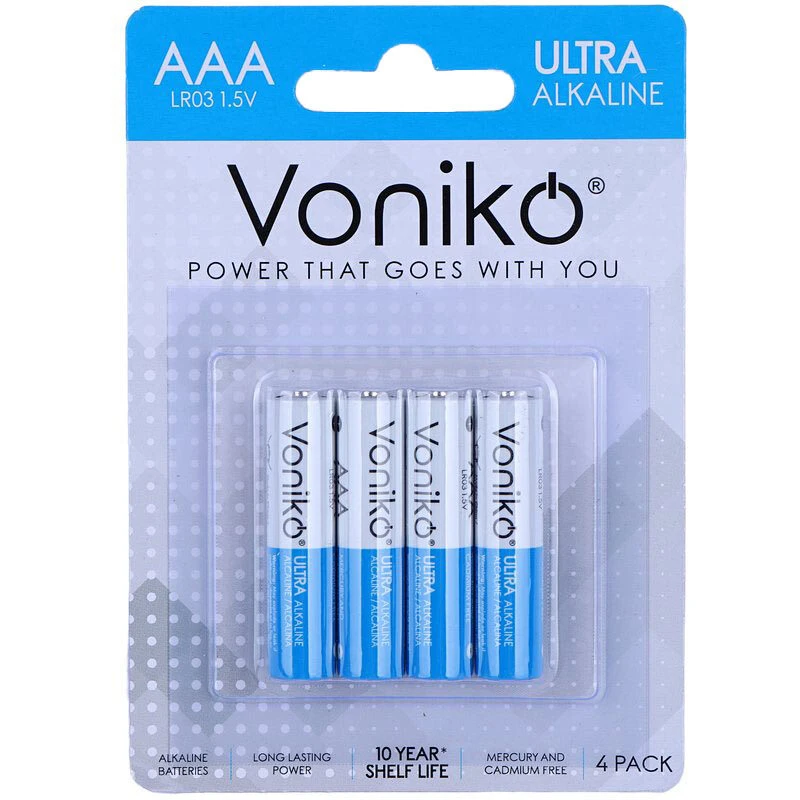 باتری چهارتایی نیم قلمی ونیکو Ultra Alkaline LR03